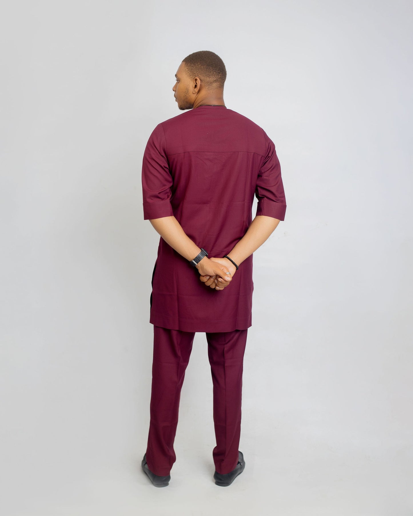 Rotimi Men’s Dashiki Set – Burgundy