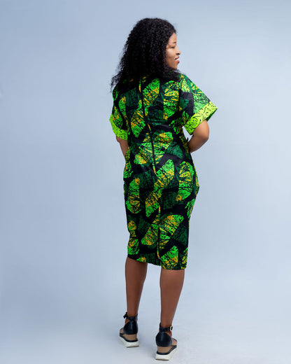 Okwu Women's African Print Dress (Mix and Match Ankara)