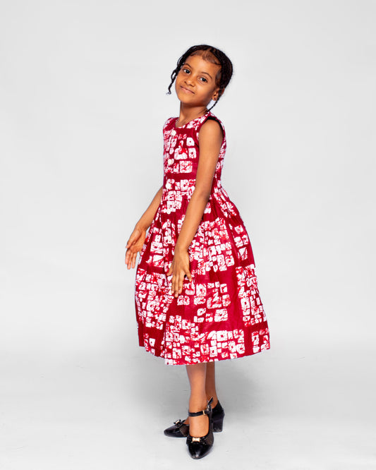 Daddy & Daughter Togetherness Bundle in Red and White African Print