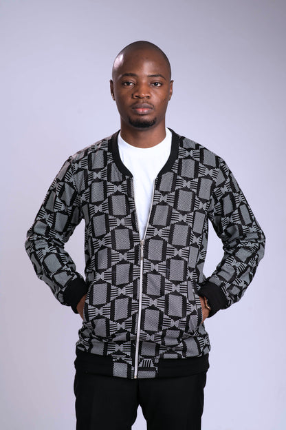 Tutu Men's African Print Bomber Jacket