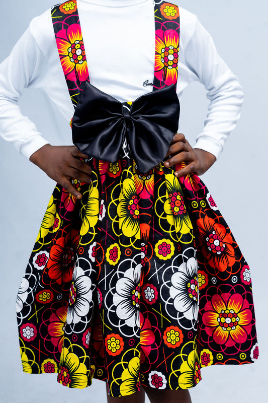 Simbi Girls' Jumper Dress in African Print