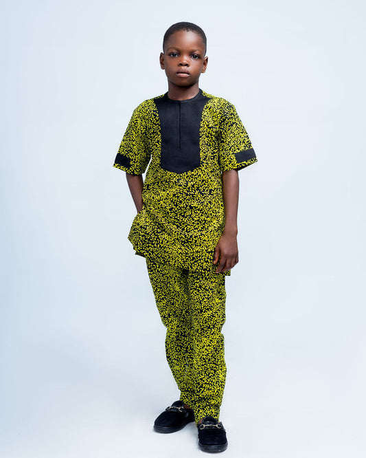 Okon Boys African Co-Ord Outfit, (shirt and matching pants)