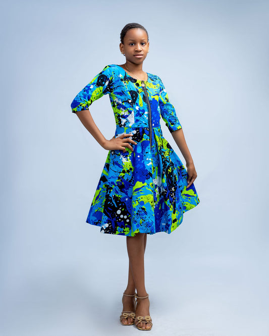 Celina Tween Girl African Print Dress