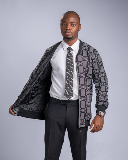 Tutu Men's African Print Bomber Jacket