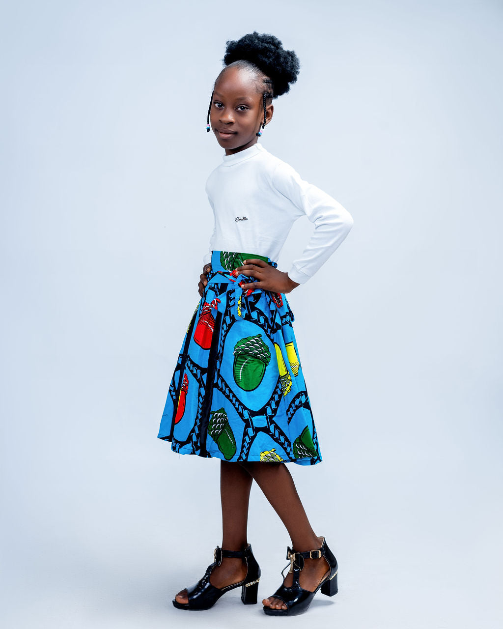 Mimi Girls' African Print Skirt