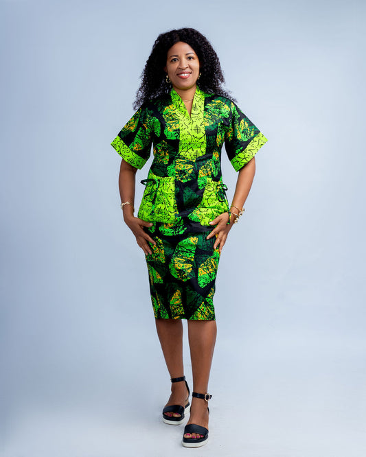 Okwu Women's African Print Dress (Mix and Match Ankara)