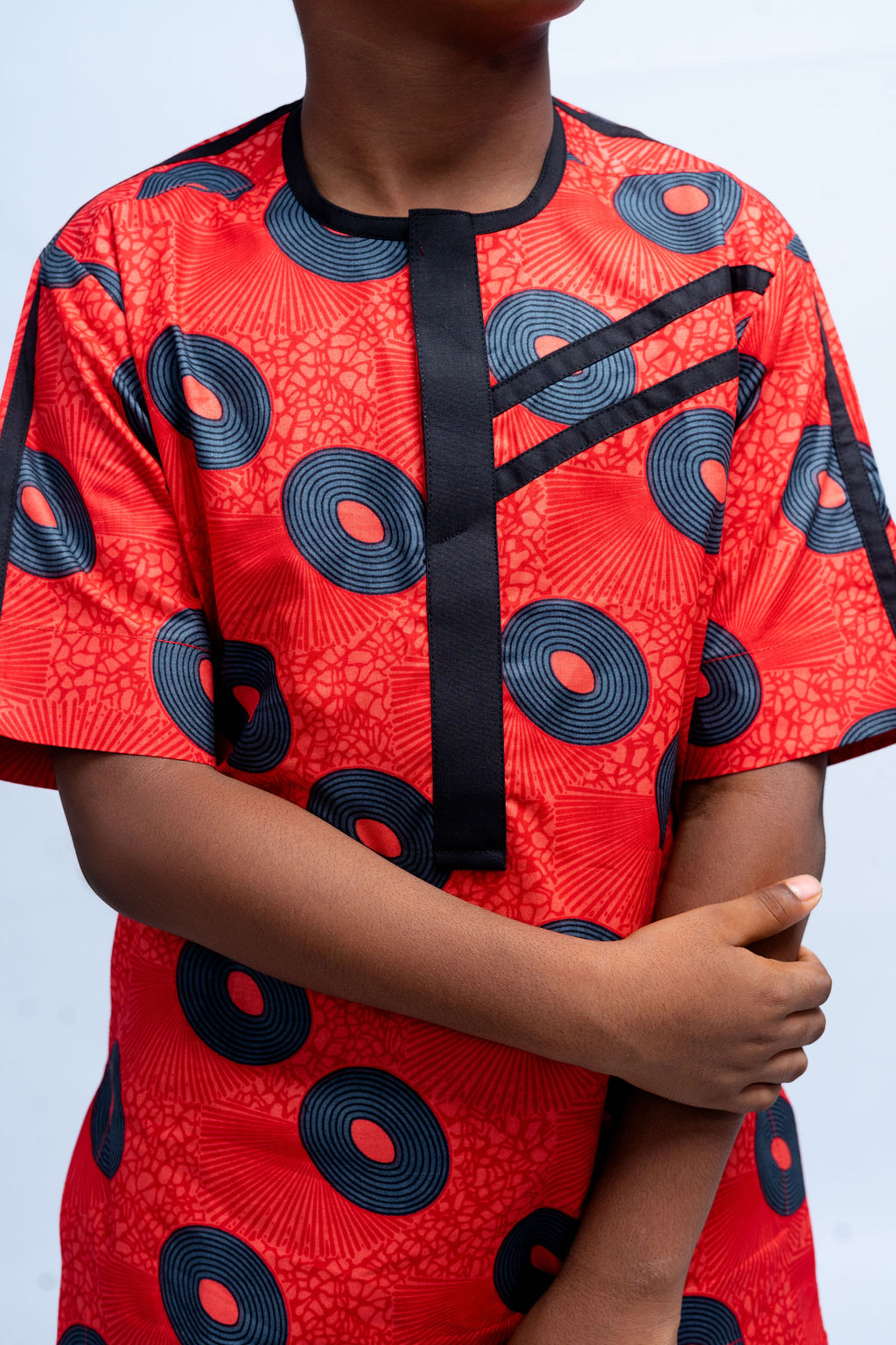 Nate Boys' African Print Co-Ord Set (Shirt and Shorts)