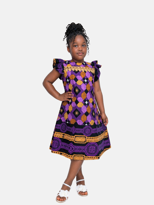 Nneya Royale African Print Girls Dress