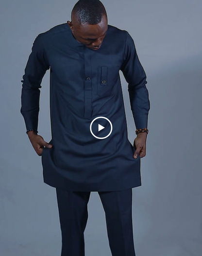 Timi Men's Dashiki Co-Ord Set (Grey color)