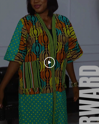 Nyere Women's African Print Kimono