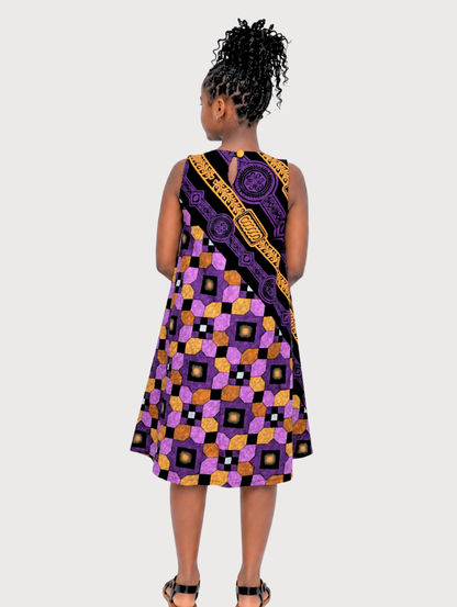Gracie Teen Girl African Print Pocket Dress